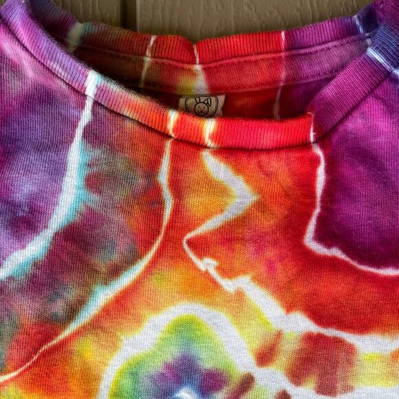 Baby Onesie Ice Dyed - Tie Dye Boy Girl - Rainbow Blue Red Newborn 0-3 months - Picture 5 of 10